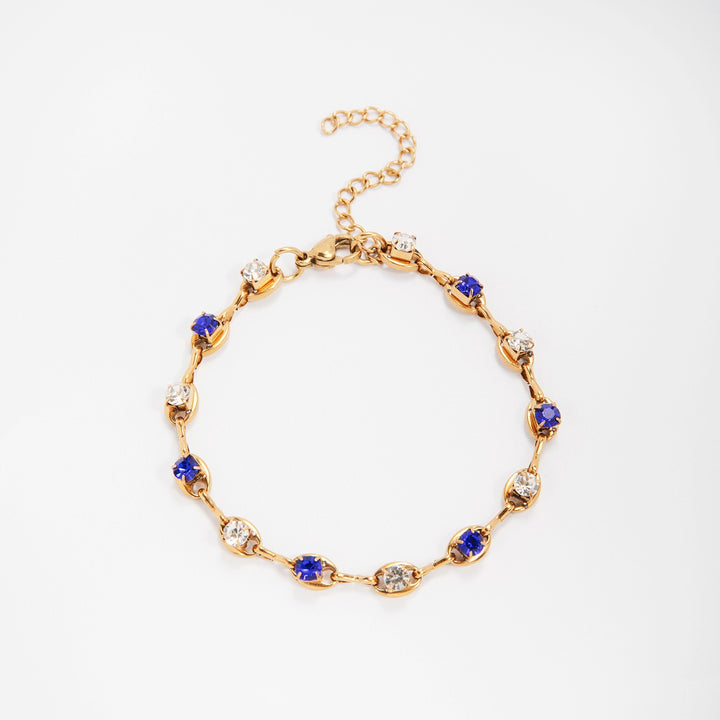 Elegant Gemstone Accent Link Bracelet Stornfield