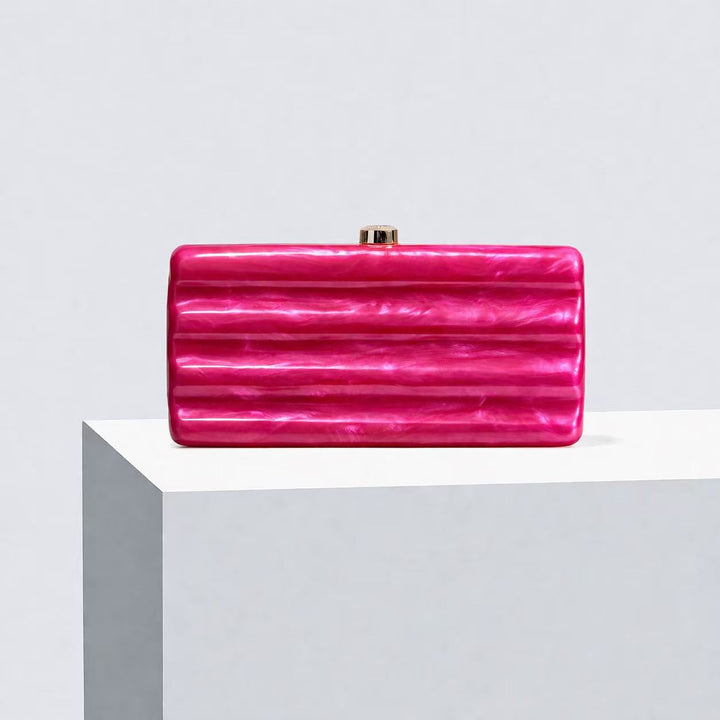 Glamorous Textured Evening Clutch