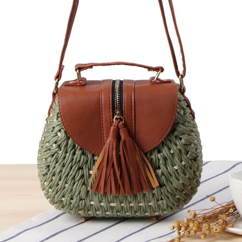 Handbag with Unique Woven Design and Elegant Flap Stornfield