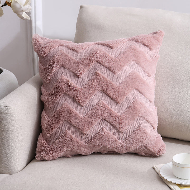 Luxury Plush Chevron Textured Throw Pillow