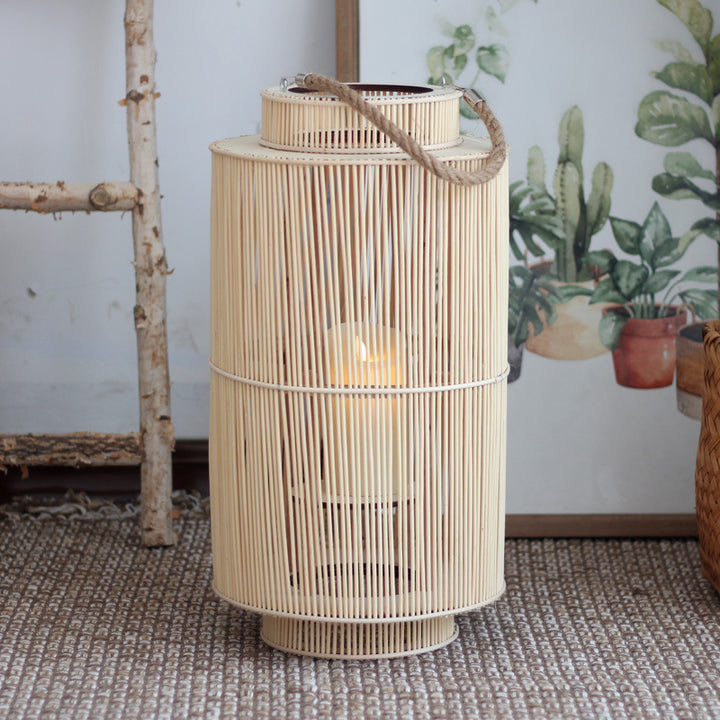 Decorative lantern made of woven material Stornfield