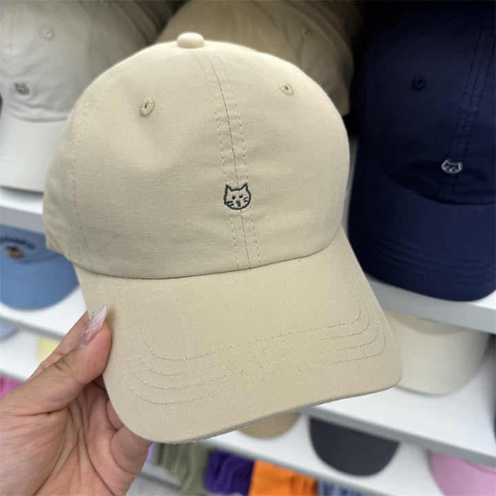 Women's Cat-Embroidered Cotton Baseball Cap Stornfield