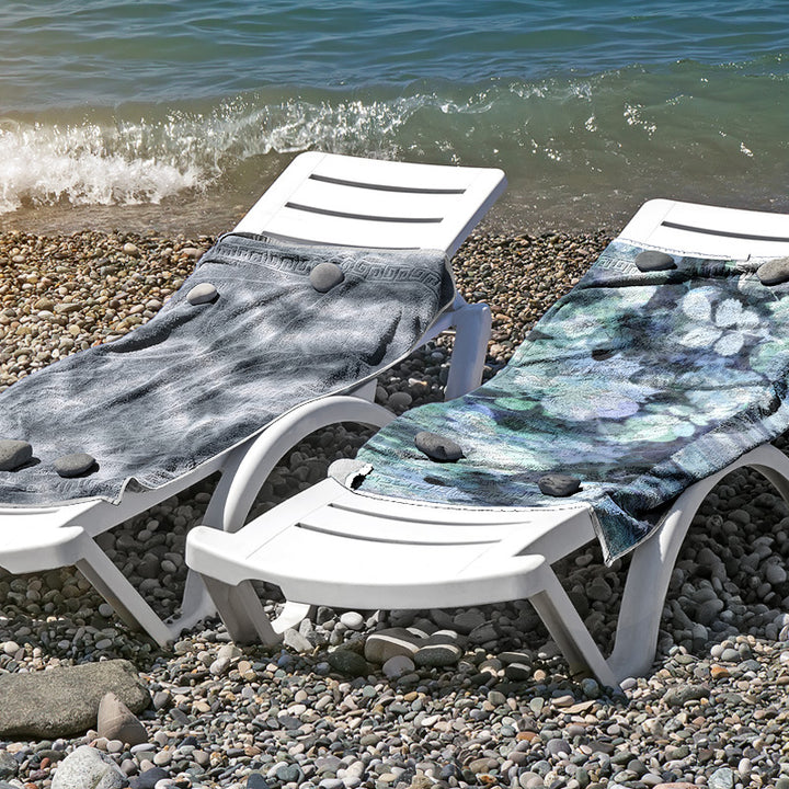Beach towel made of skin-friendly microfiber with a creative pattern mix Stornfield