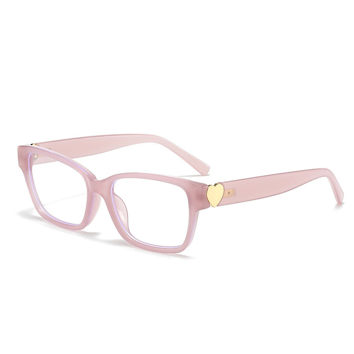 Women's fashionable square sunglasses with heart accents Stornfield