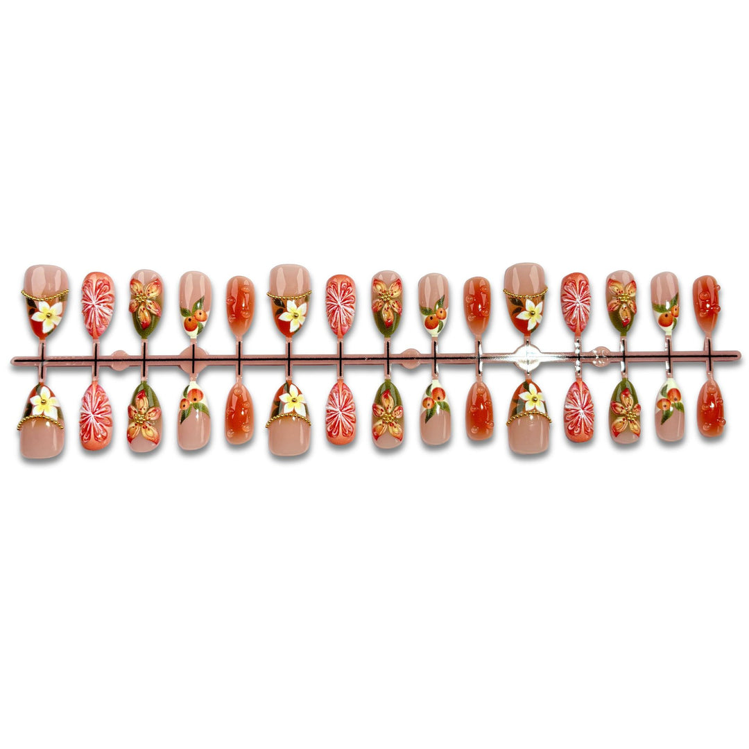 Artistic Floral Press-On Nail Art Collection 1790746209