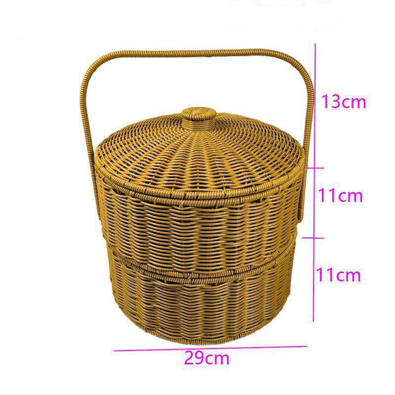 Multi-Layer Woven Picnic Storage Basket Stornfield