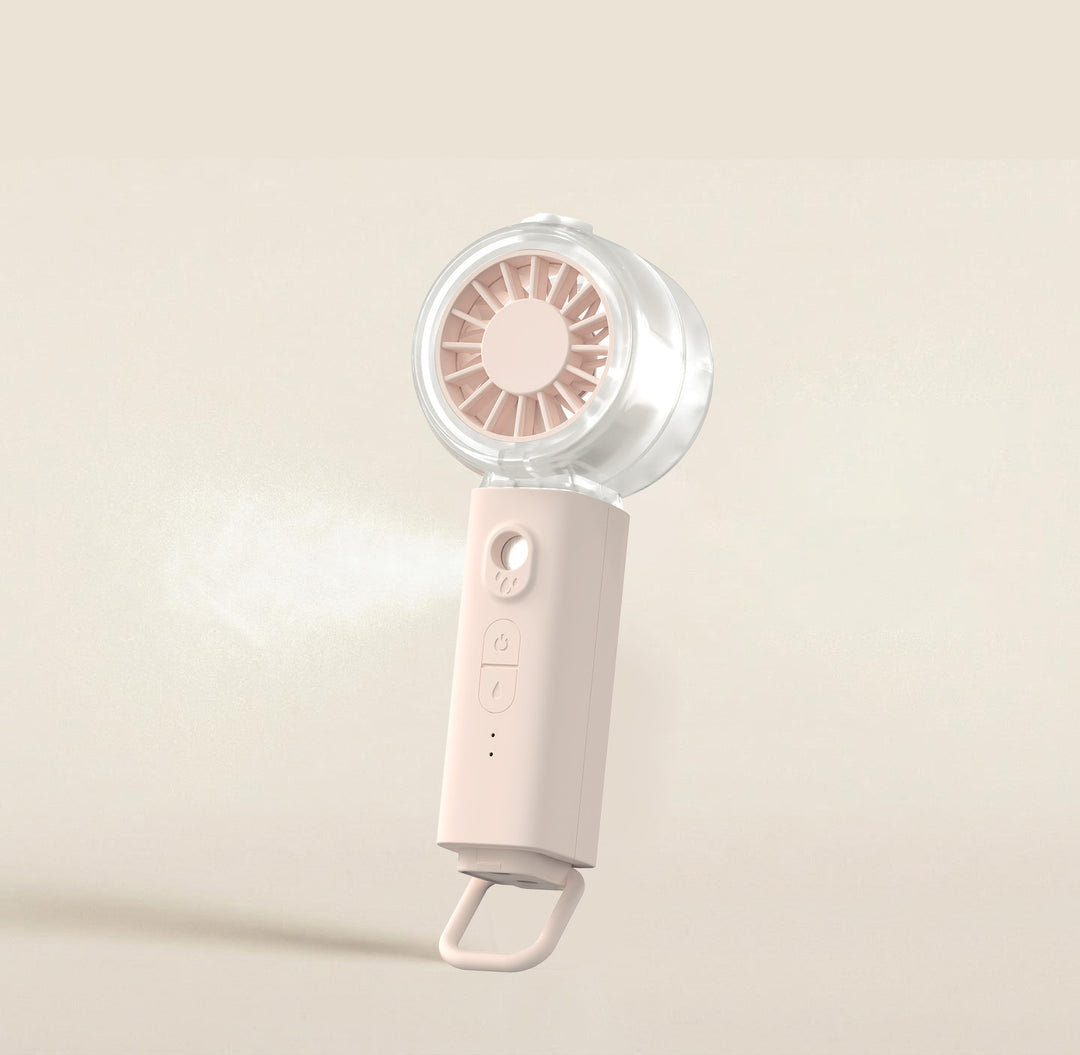 Unisex portable mini fan with spray mist function and USB battery Stornfield
