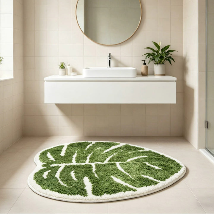 Leaf-Shaped Bathroom Mat