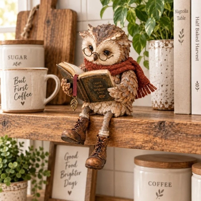 Figurine Reading Owl Stornfield