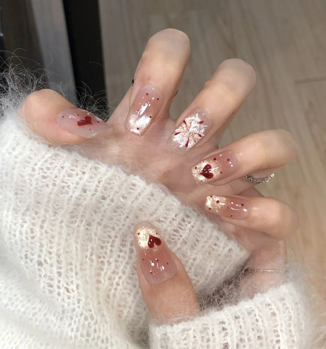 Glossy Ombre Square Press-On Nails Stornfield
