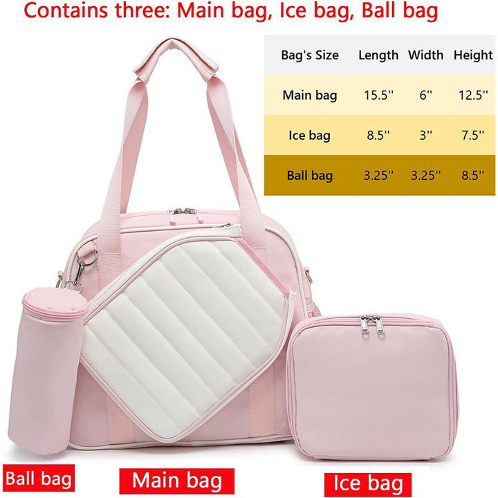 Multifunctional pickleball sports bag with insulated compartment and accessories Stornfield