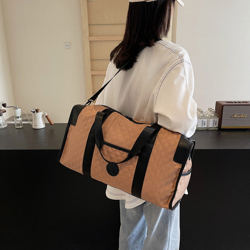 Quilted Multi-Pocket Travel Duffel