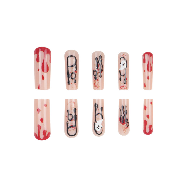 Artistic Halloween-Themed Press-On Nails Stornfield