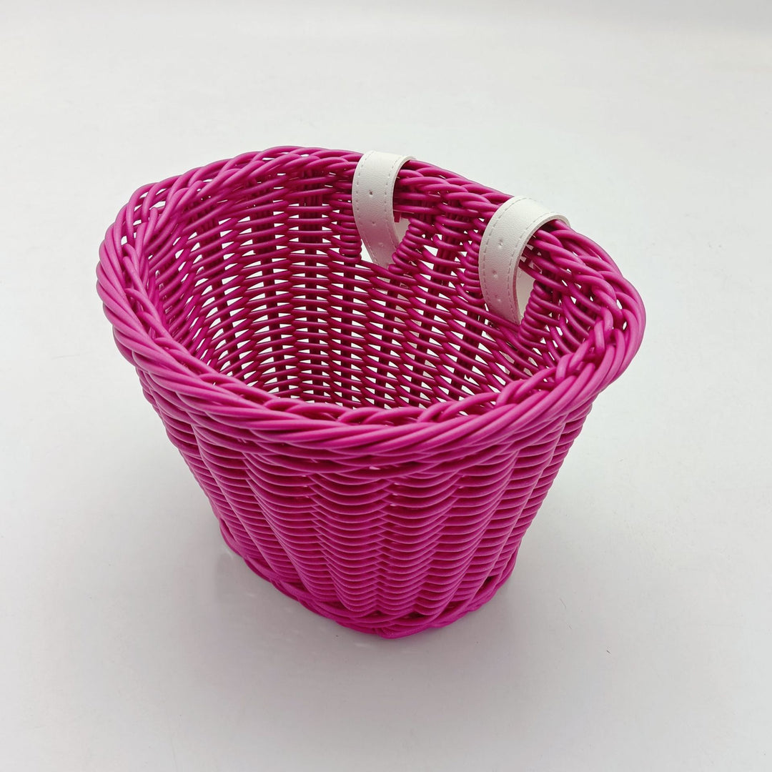 Decorative Woven Storage Basket with Leather Handles Stornfield