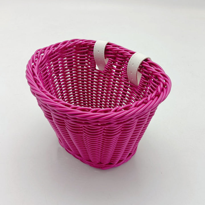 Decorative Woven Storage Basket with Leather Handles Stornfield
