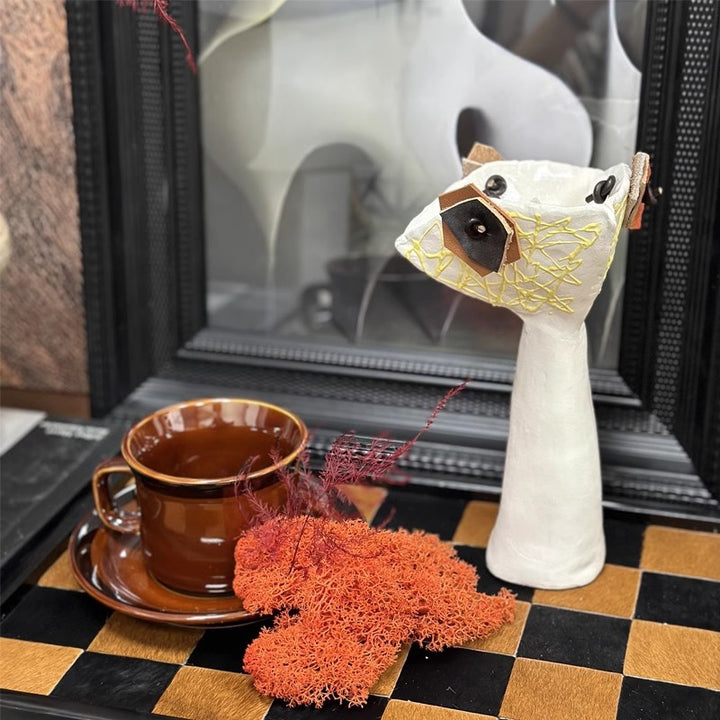 Decorative Cat-Inspired Sculpture