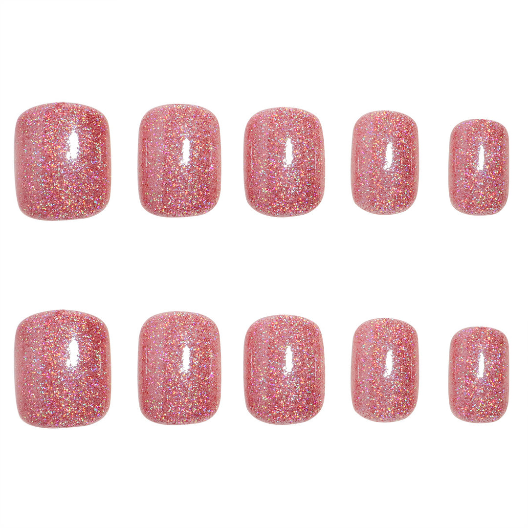 Glittery Press-On Toenail Set Stornfield