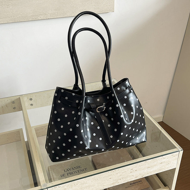 Polka Dot Structured Handbag