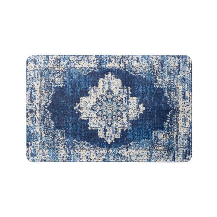 Traditional Persian medallion carpet with flat weave structure