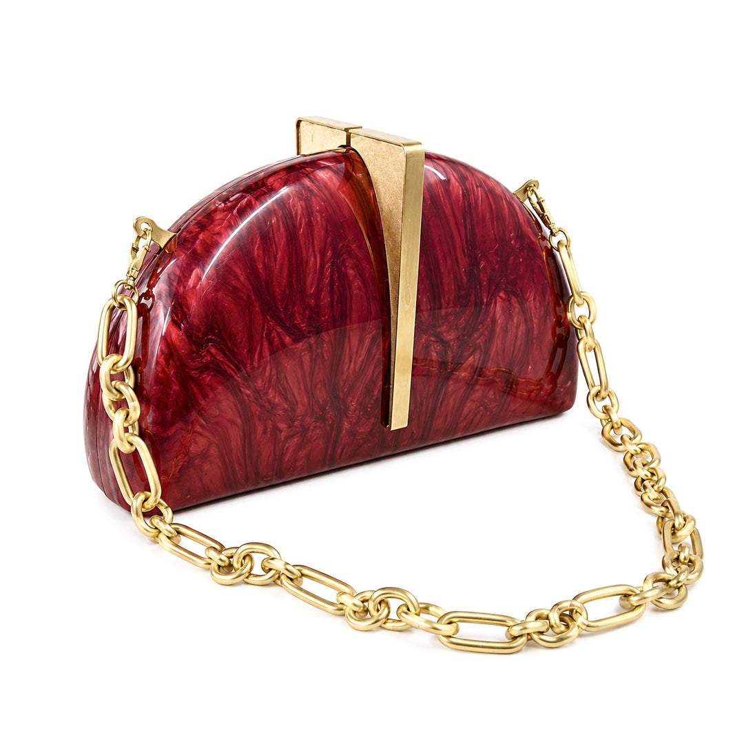 Sculpted Shell Clutch