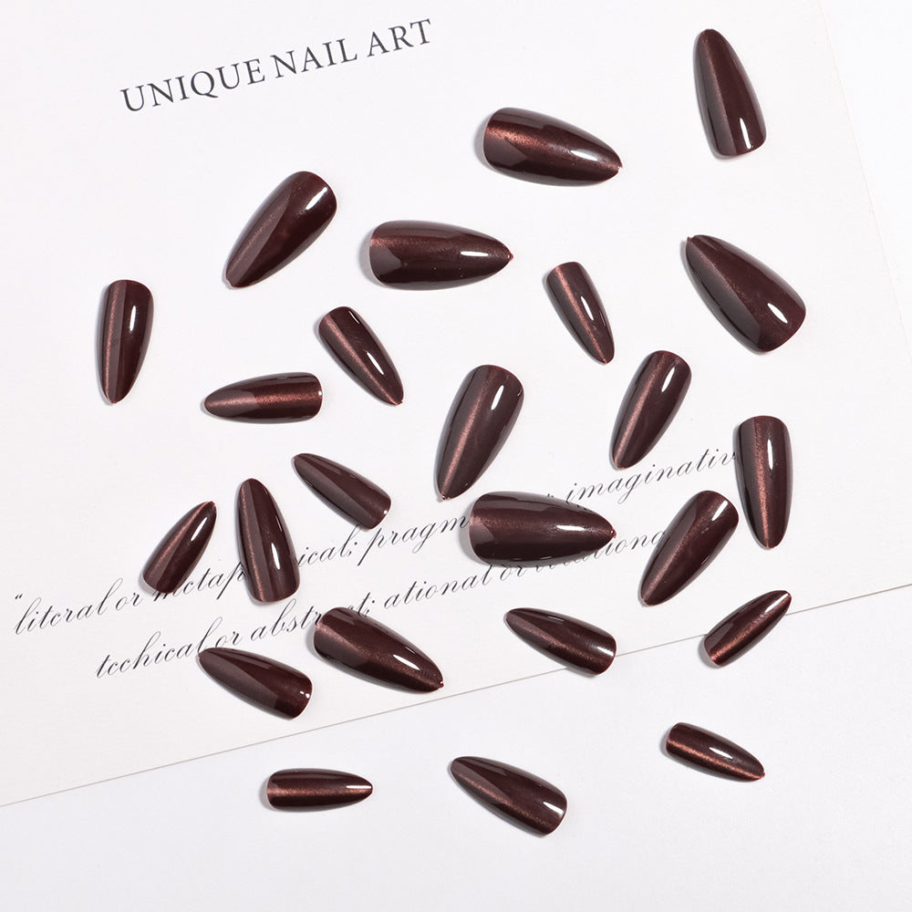 Almond-Shaped Press-On Nails with Glossy Finish Stornfield