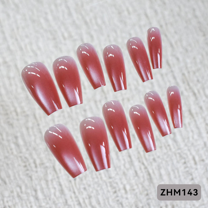 Artistic Press-On Nail Set with Cherry Blossom Design Stornfield