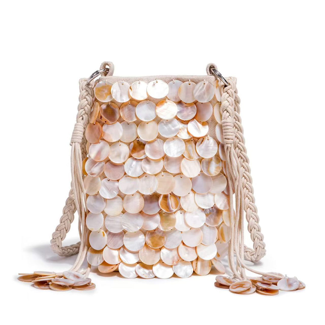 Elegant Shell-Embellished Crossbody Bag Stornfield