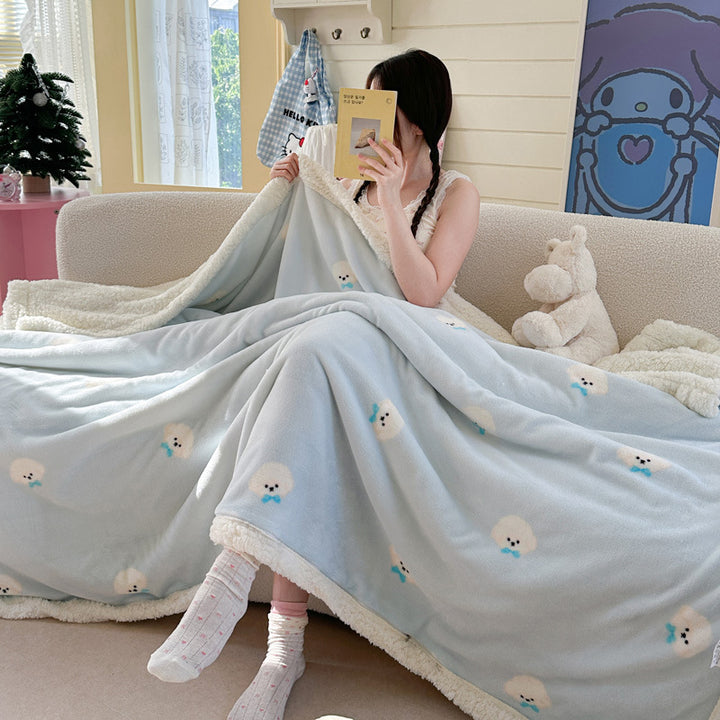 Cozy Cartoon-Themed Plush Blanket