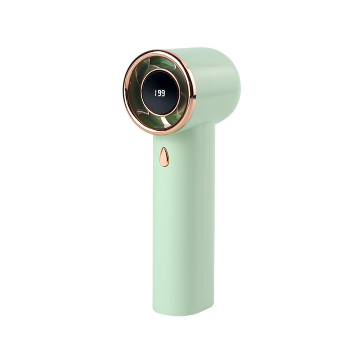 Women's Portable High-Performance Handheld Fan with Digital Speed Display Stornfield