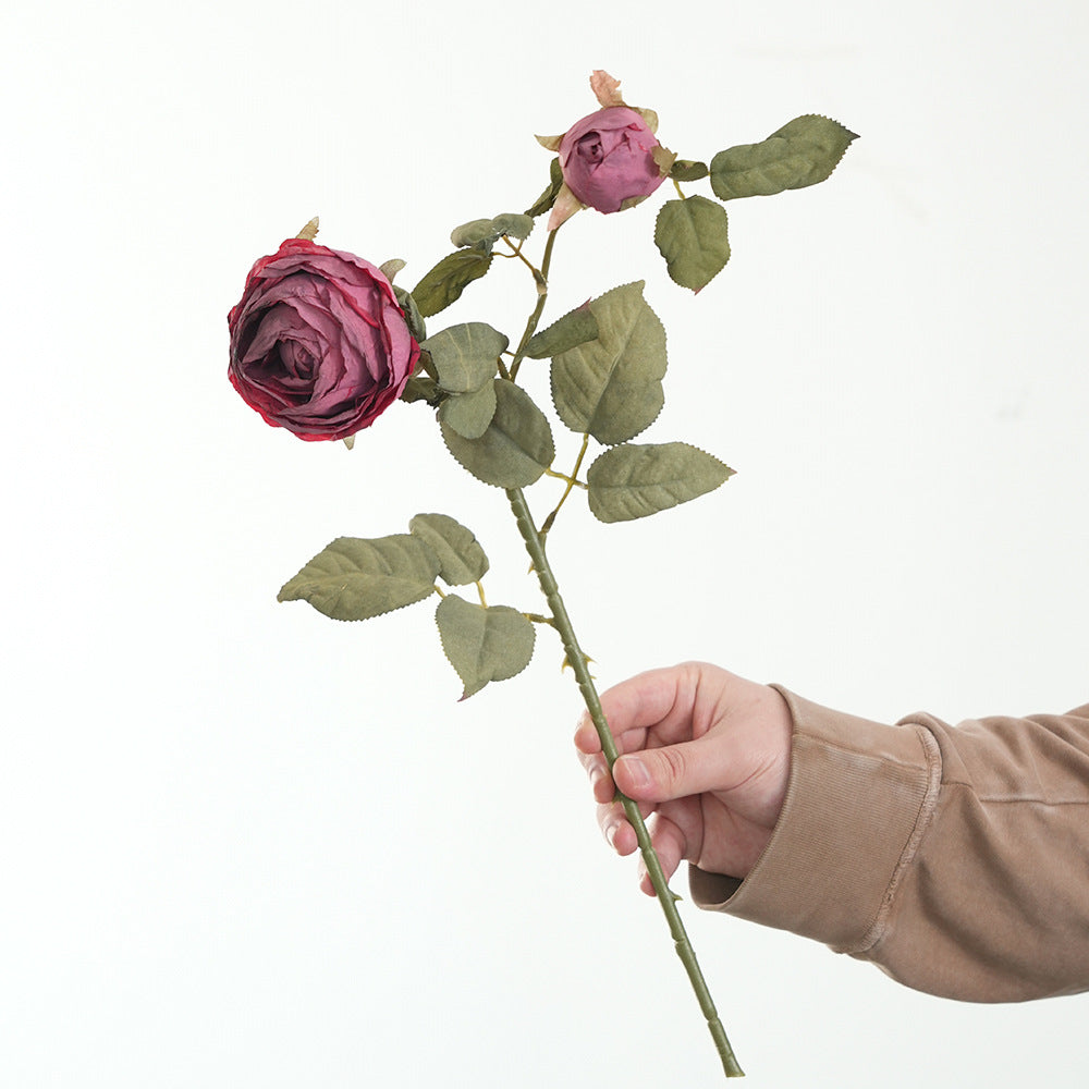 Lifelike Pink Rose Stem