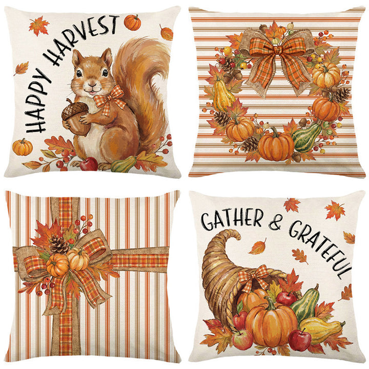 Autumn Harvest Decorative Throw Pillow Cover