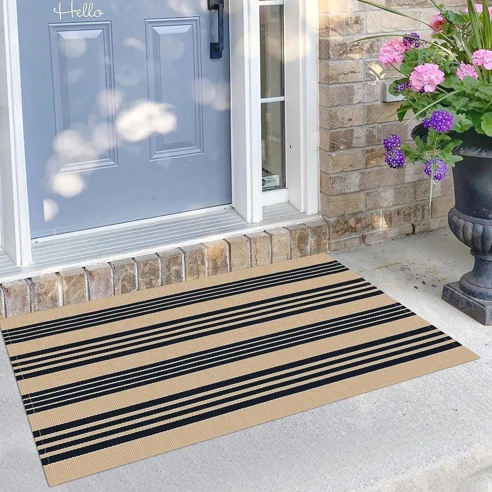 Decorative Striped Entry Mat