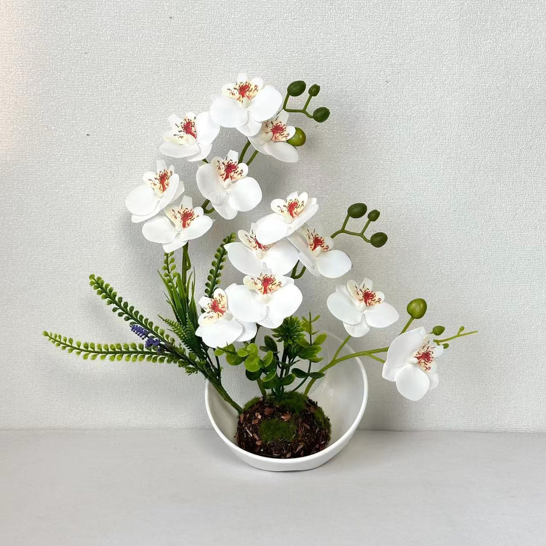 Faux Orchid Floral Arrangement for Home Display