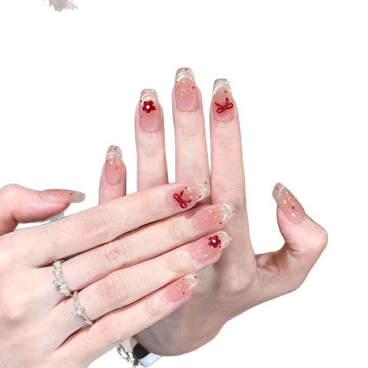 Decorative Floral Press-On Nail Set Stornfield