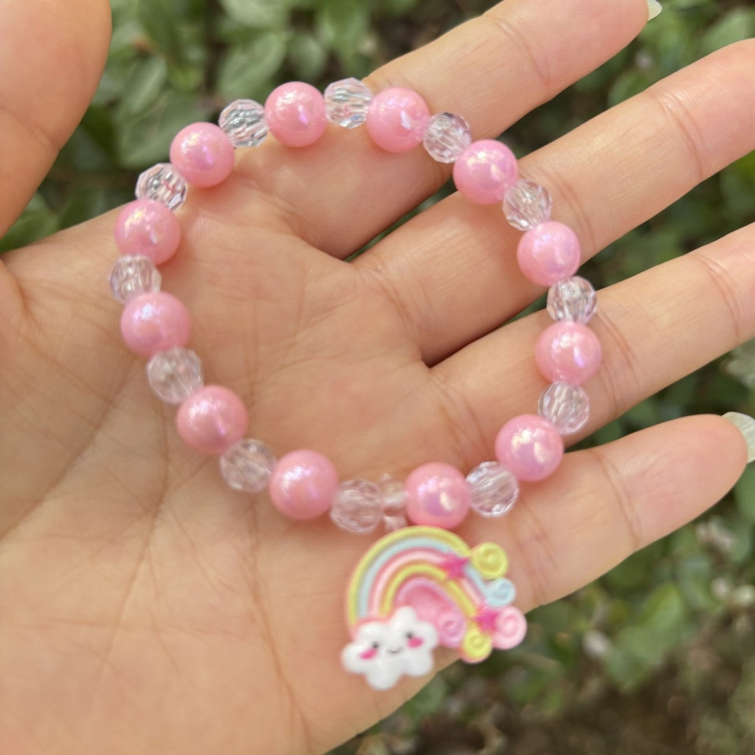 Cute bracelet with elephant charm Made of glass Stornfield