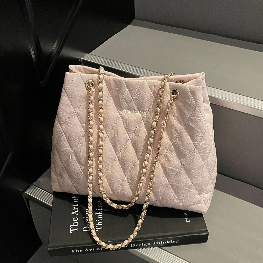 Quilted Chain-Detail Tote Bag Stornfield