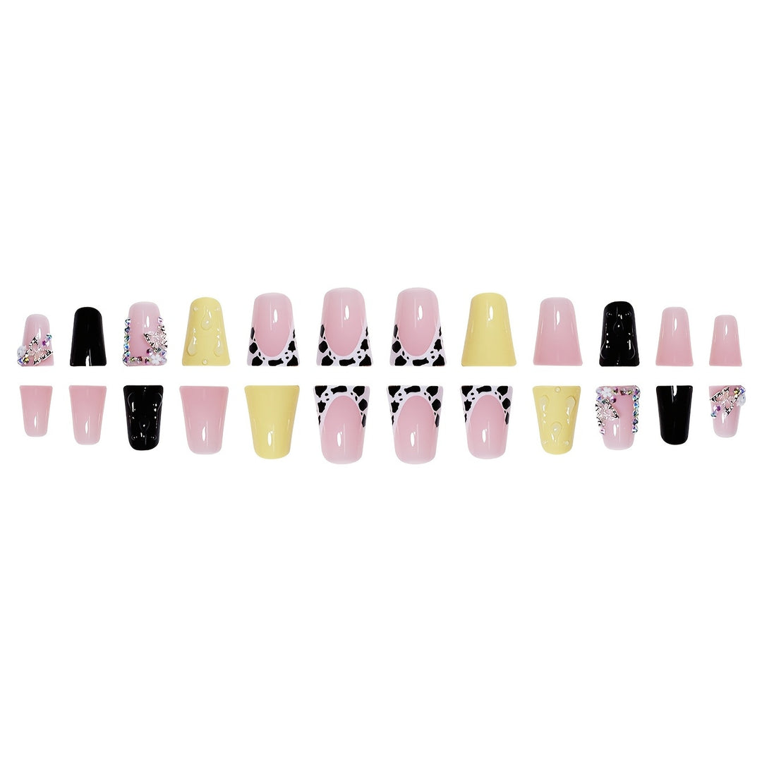 Artistic Multi-Texture Nail Extensions Stornfield
