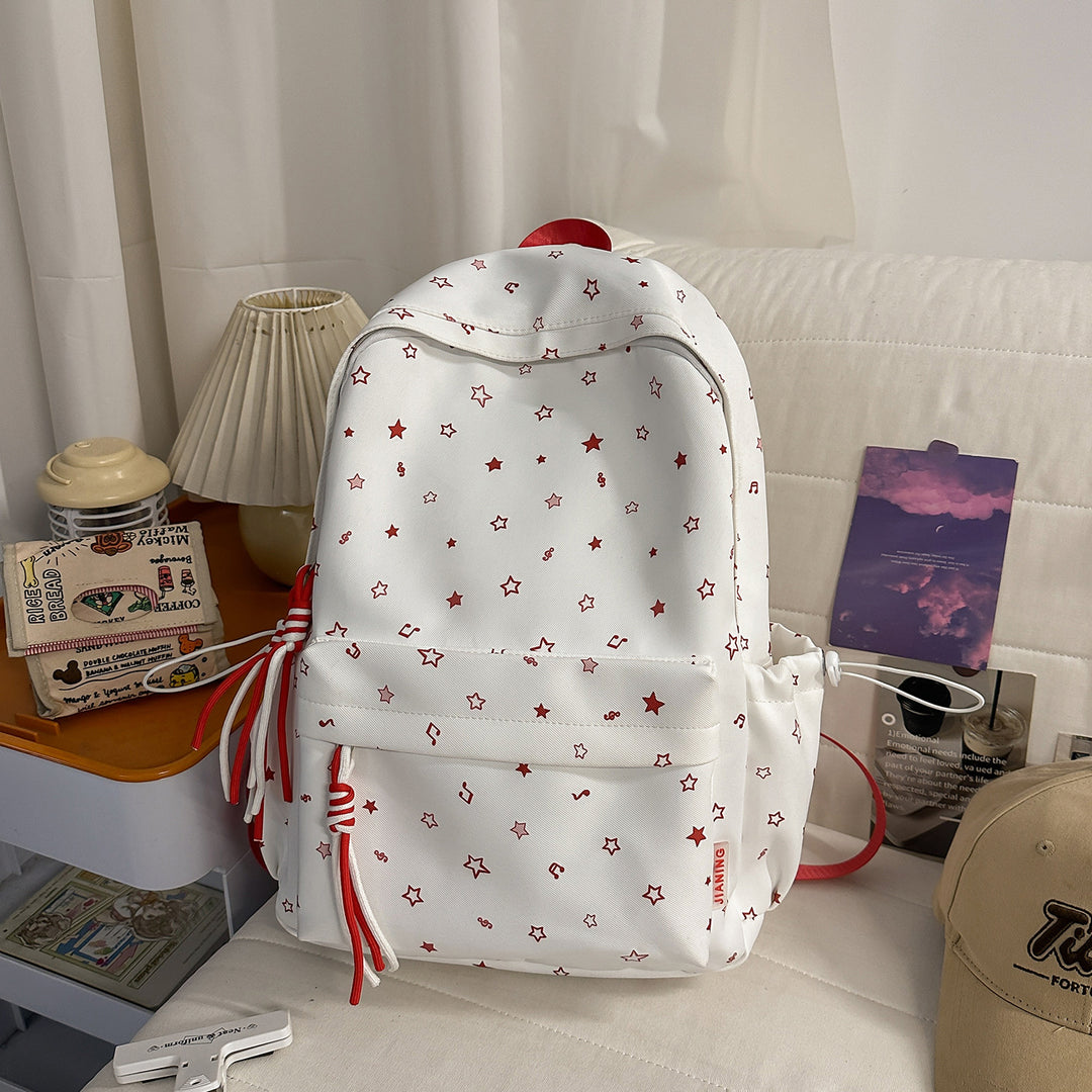 Fashionable backpack with colorful star pattern Stornfield