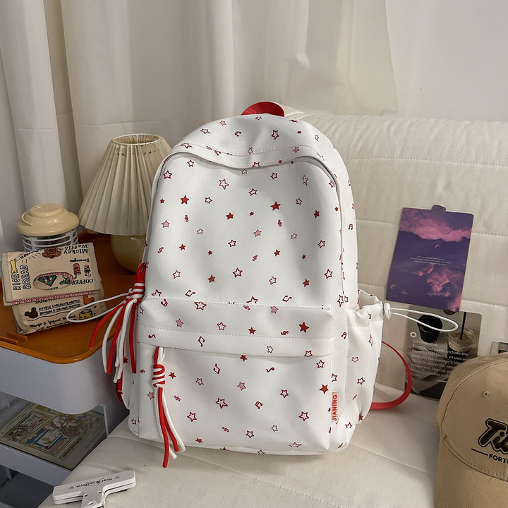 Fashionable backpack with colorful star pattern Stornfield