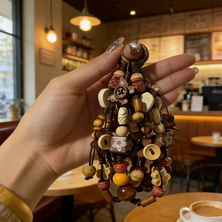 Handmade Wooden Bead Keychain Stornfield