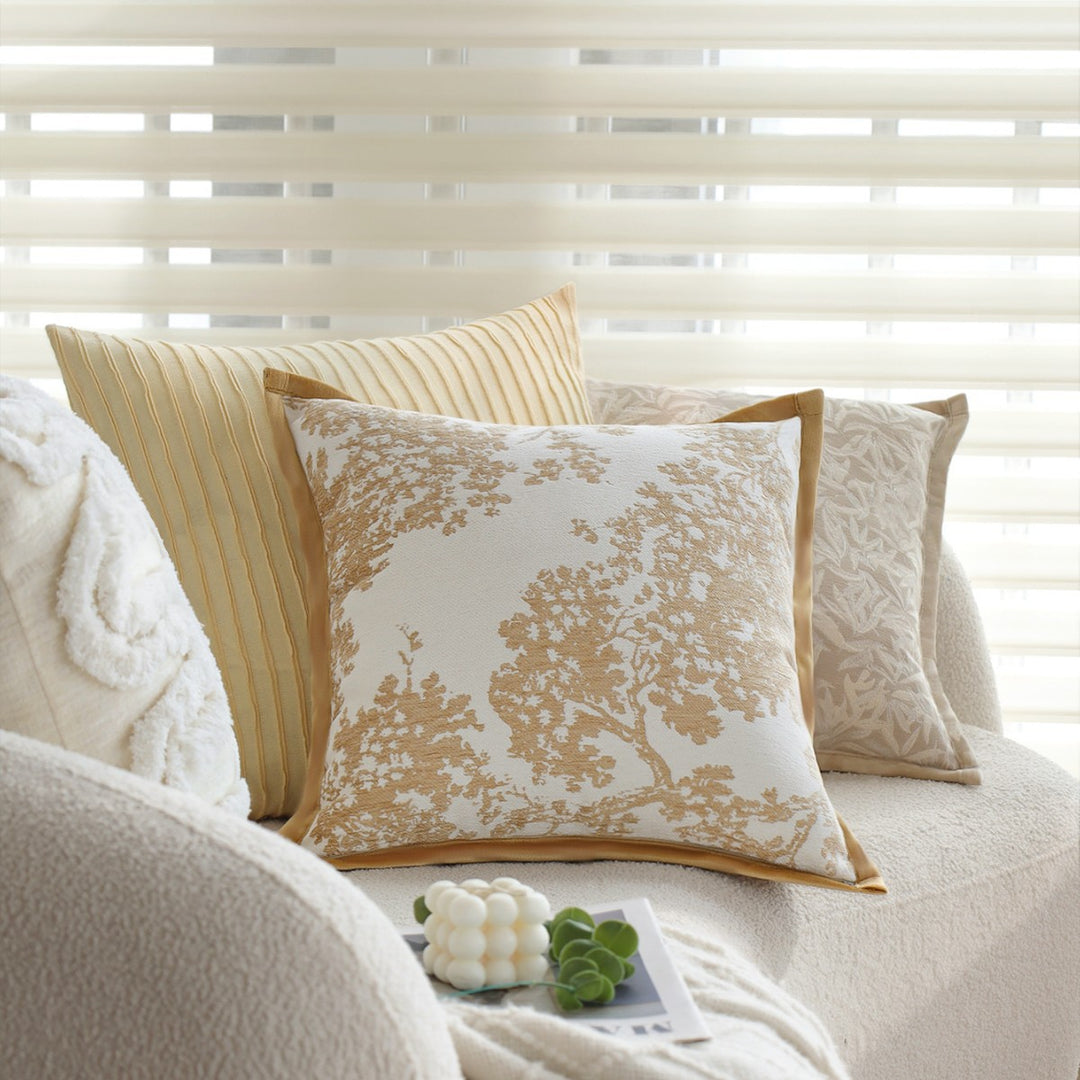 High-quality decorative pillow with elegant leaf pattern