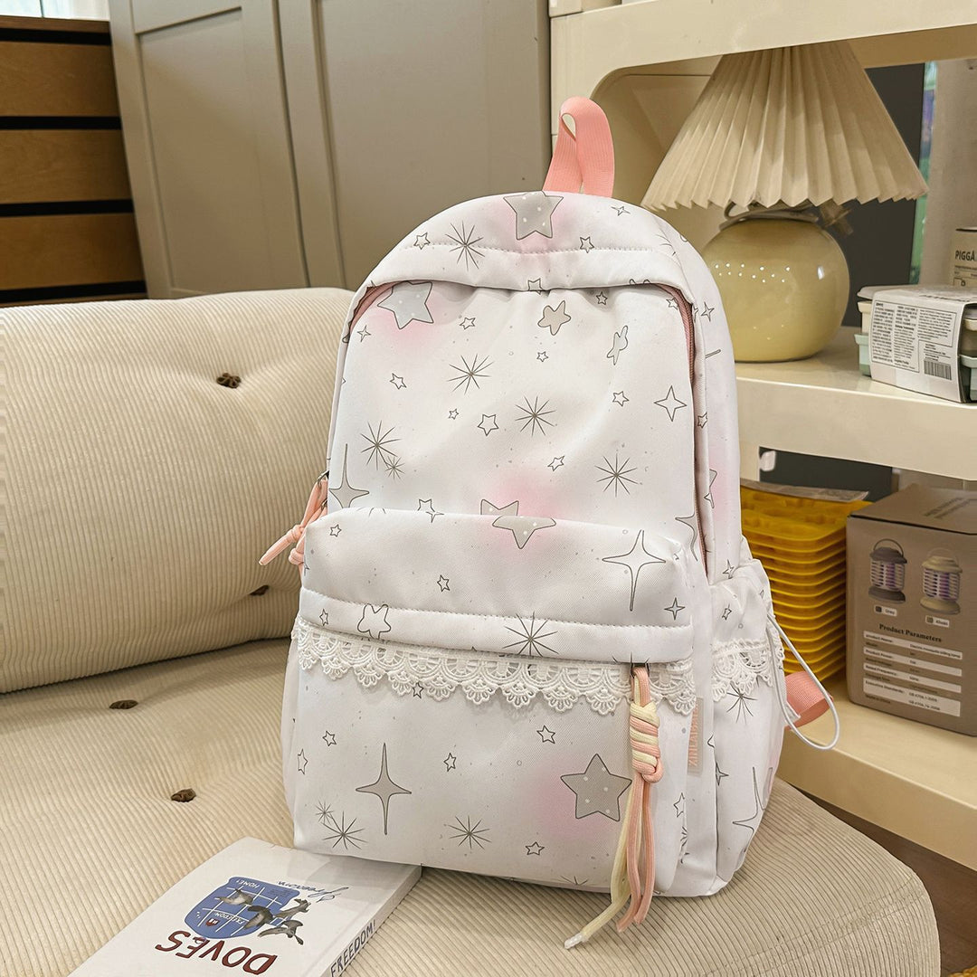 Backpack with Dreamy Star Design and Practical Features Stornfield