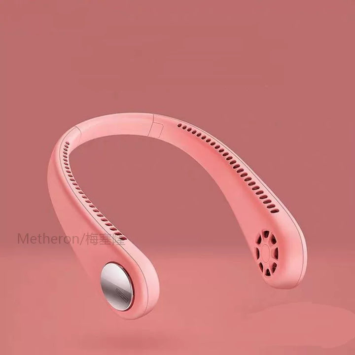 Women's one-size portable bladeless rechargeable hands-free neck fan with whisper-quiet brushless motors and adjustable airflow Stornfield