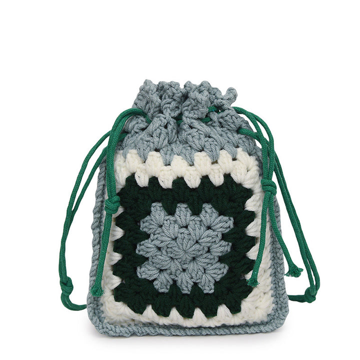 Crochet Drawstring Mini Backpack