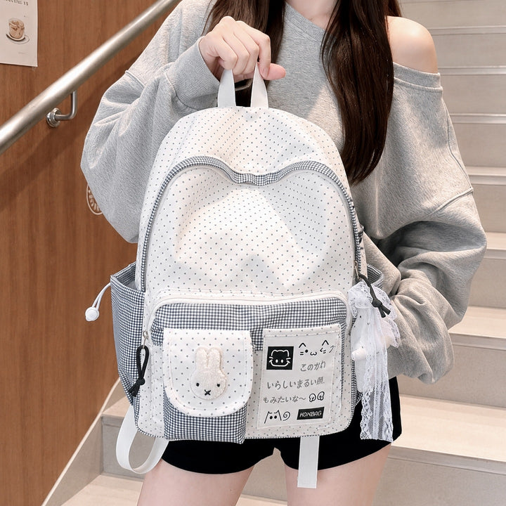 Playful Polka Dot Patterned Backpack Stornfield