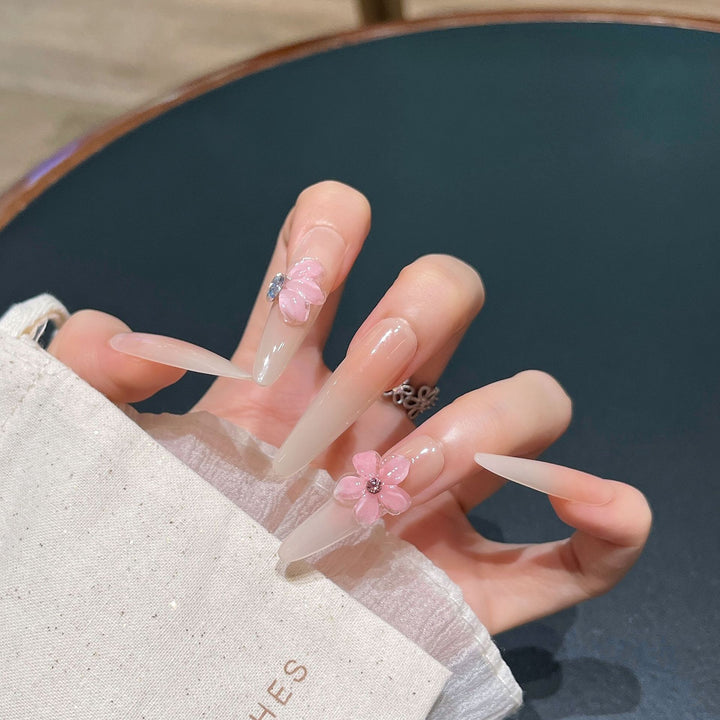 Floral-Design Press-On Nail Extensions Stornfield