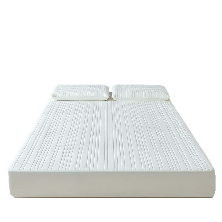 Quilted Cooling Memory Foam Mattress Topper with Fitted Skirt & Pillow Shams