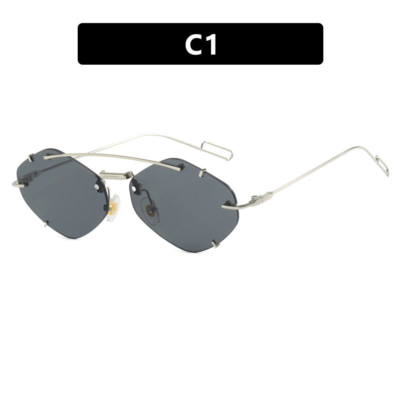 Women geometric sunglasses with ultra-light metal frame Stornfield