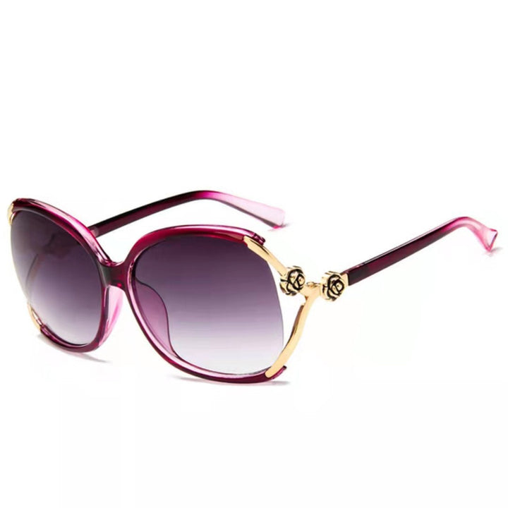 Ladies elegant oversized sunglasses with golden accents Stornfield
