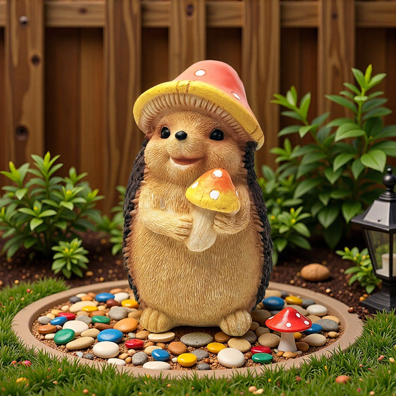 Cute hedgehog sculpture with fruit bowl Stornfield